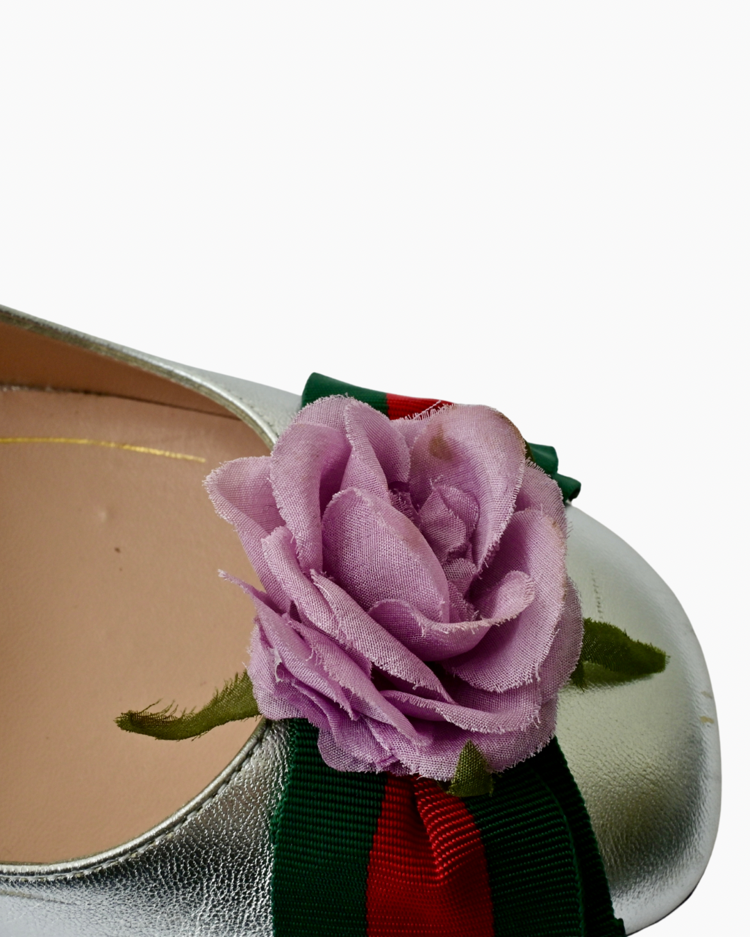 GUCCI METALLIC FLORAL PUMPS (37)