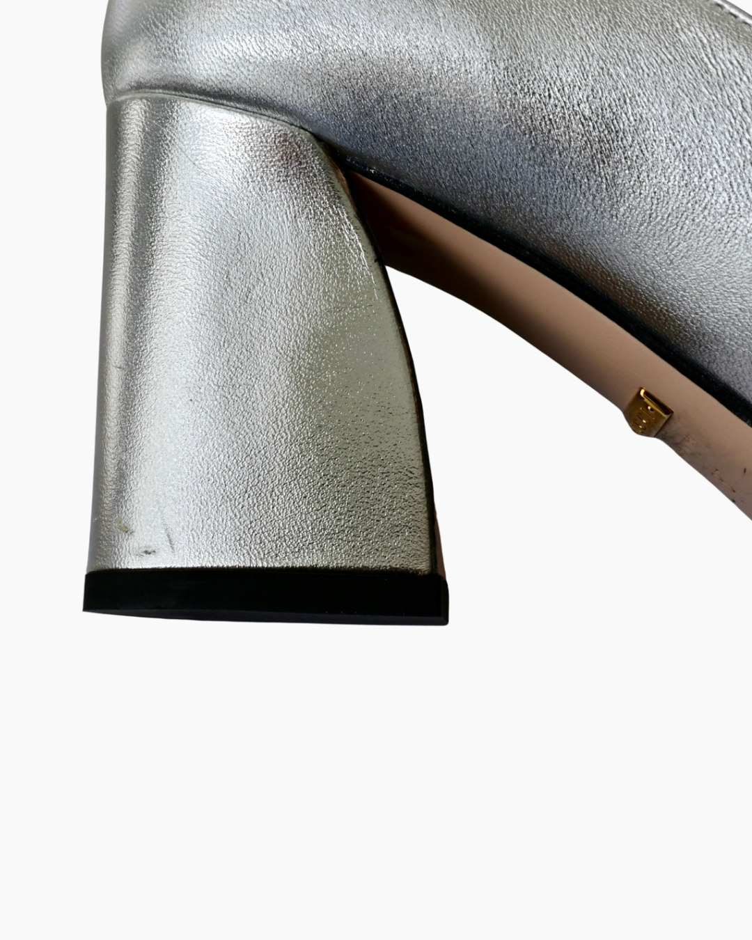 GUCCI METALLIC FLORAL PUMPS (37)