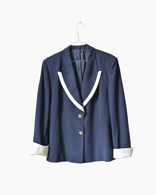 BURBERRYS’ NAVY BLAZER (M)