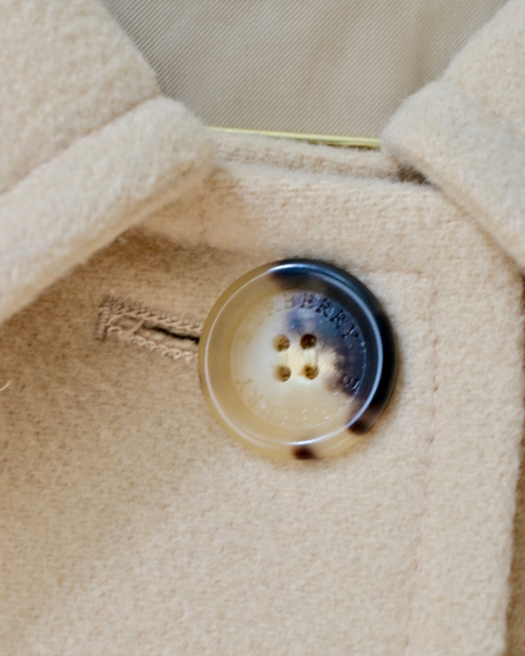 BURBERRY WOOL CAMEL SWING COAT (L/XL)